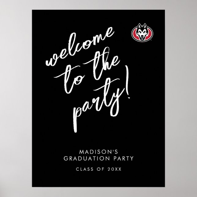 St. Cloud State Huskies Mascot Head Logo Poster (Front)