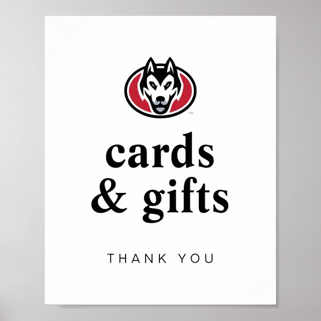 St. Cloud State Huskies Mascot Head Logo Poster (Front)