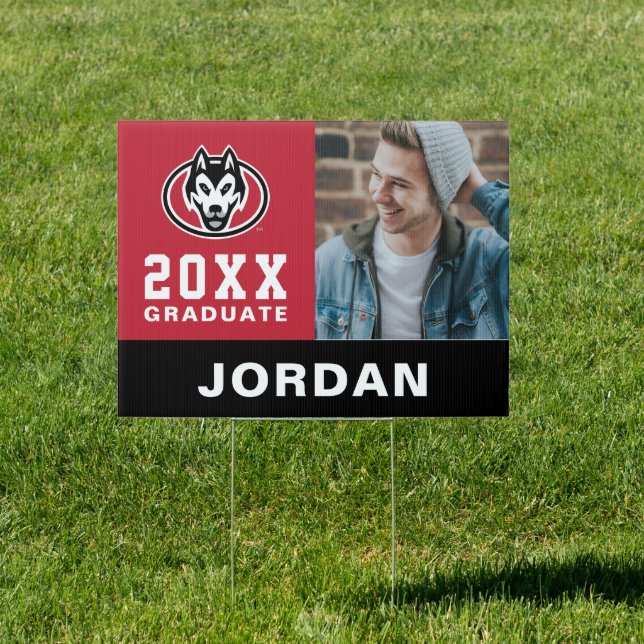 St. Cloud State Huskies Mascot Head Logo Sign (Insitu)