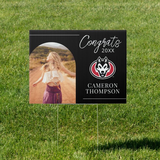 St. Cloud State Huskies Mascot Head Logo Sign (Insitu)