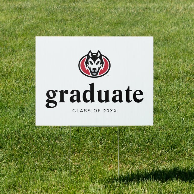 St. Cloud State Huskies Mascot Head Logo Sign (Insitu)