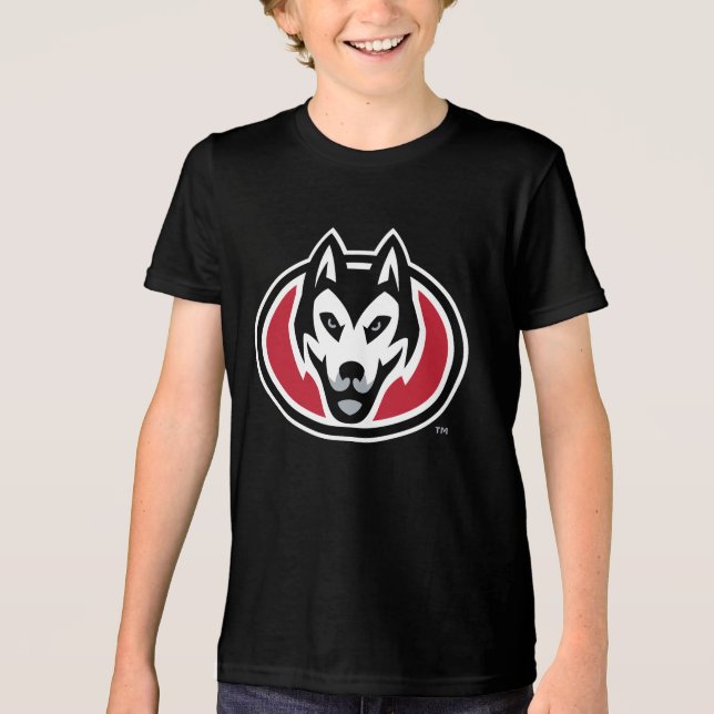 St. Cloud State Huskies Mascot Head Logo Tri-Blend Shirt (Front)