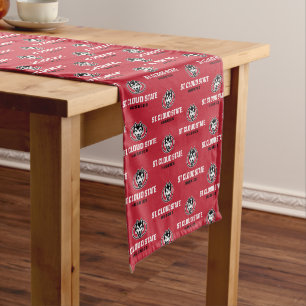 St. Cloud State Huskies Mascot Logo & Text Short Table Runner