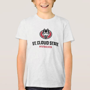 St. Cloud State Huskies Mascot Logo & Text Tri-Blend Shirt