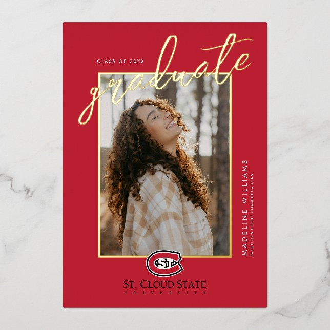 St. Cloud State University C Foil Invitation (Front)