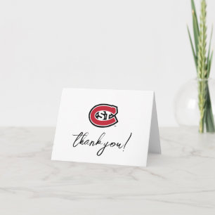 St. Cloud State University C Letterpress Thank You Card
