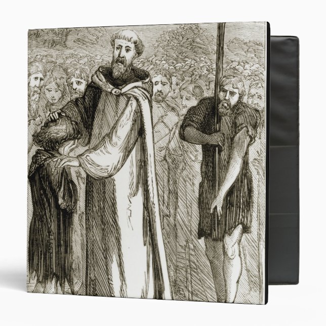 St. Columba blesses a wild boy, from 'The Trias Th 3 Ring Binder (Front/Inside)