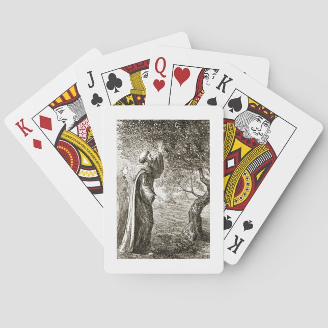 St. Columba changes bitter fruit into sweet, from Poker Cards (Back)