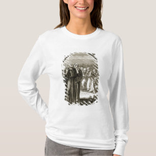 St. Columba chanting, and attacked by the Druids, T-Shirt