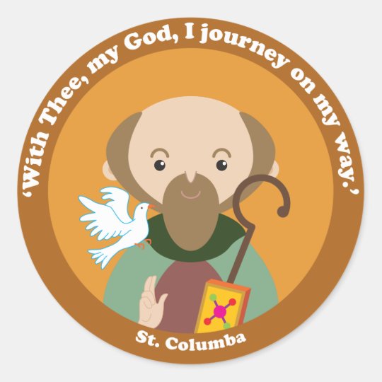 St. Columba Classic Round Sticker | Zazzle.com