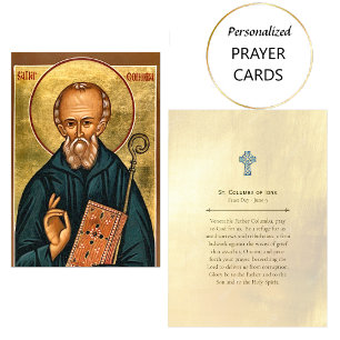 St. Columba of Iona Orthodox Christian Prayer Card