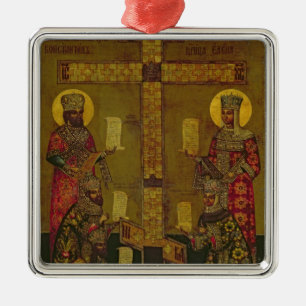 St. Constantine and St. Helena Metal Ornament
