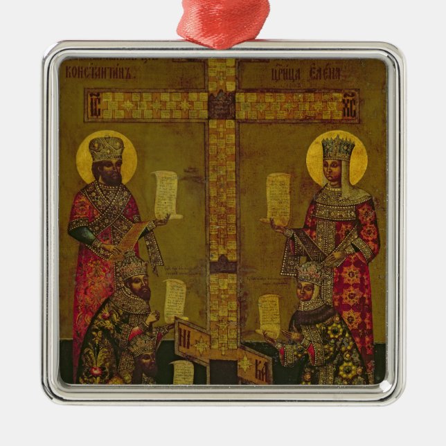 St. Constantine and St. Helena Metal Ornament (Front)