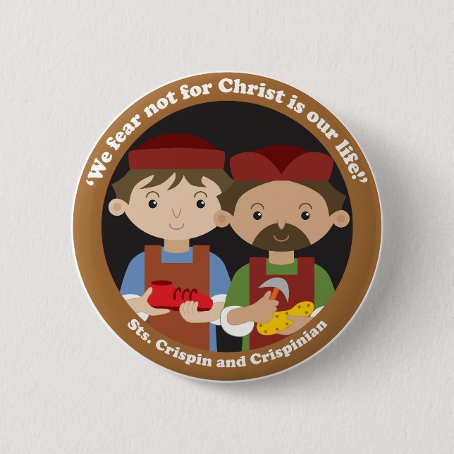 St. Crispin and Crispinian Button (Front)