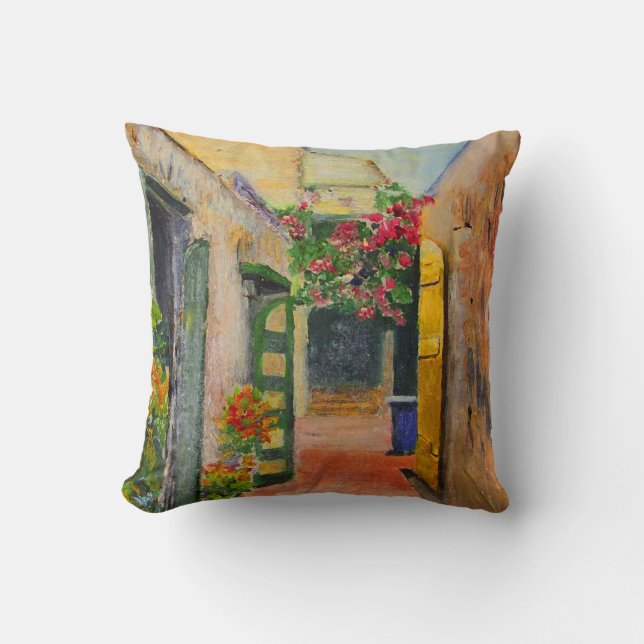 St. Croix Alley Throw Pillow (Front)