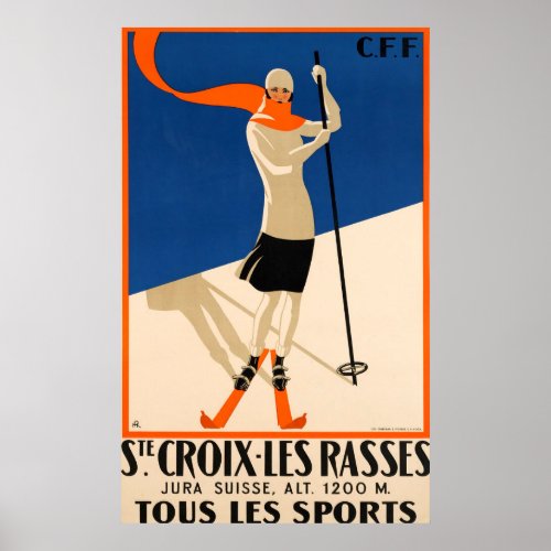 St Croix And The Swiss Vintage Travel Rasses Poster