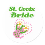 St. Croix Bride Classic Round Sticker