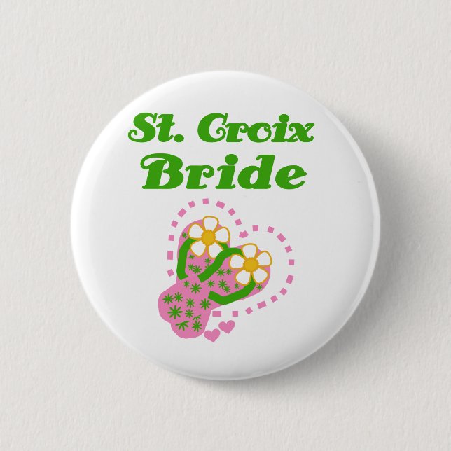 St. Croix Bride Pinback Button (Front)