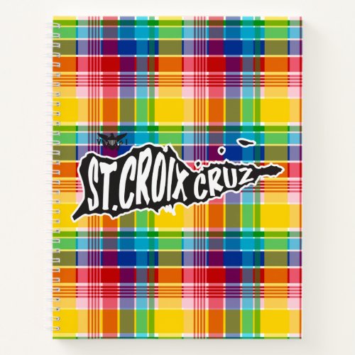 St Croix Cruz US Virgin Islands Madras Notebook