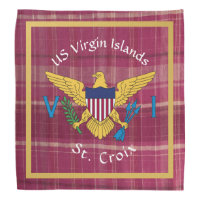 St. Croix St. Thomas Virgin Islands USVI Flag Pink Bandana