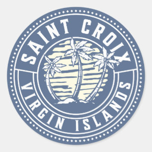 St Croix U.S. Virgin Islands Travel Souvenir Classic Round Sticker
