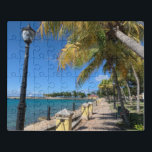 St. Croix US Virgin Islands Frederiksted Tropical Jigsaw Puzzle<br><div class="desc">St. Croix US Virgin Islands Frederiksted Tropical Jigsaw Puzzle has beautiful photograph of the Frederiksted Wharf in St. Croix US Virgin Islands with the beautiful palm trees and pretty blue waters. Enjoy playing. photograph copyright Denise Bennerson photographer</div>