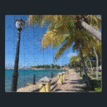 St. Croix US Virgin Islands Frederiksted Tropical Jigsaw Puzzle<br><div class="desc">St. Croix US Virgin Islands Frederiksted Tropical Jigsaw Puzzle has beautiful photograph of the Frederiksted Wharf in St. Croix US Virgin Islands with the beautiful palm trees and pretty blue waters. Enjoy playing. photograph copyright Denise Bennerson photographer</div>