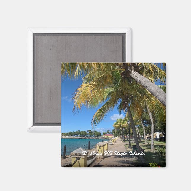 St. Croix US Virgin Islands Frederiksted Tropical  Magnet (Front/Back)