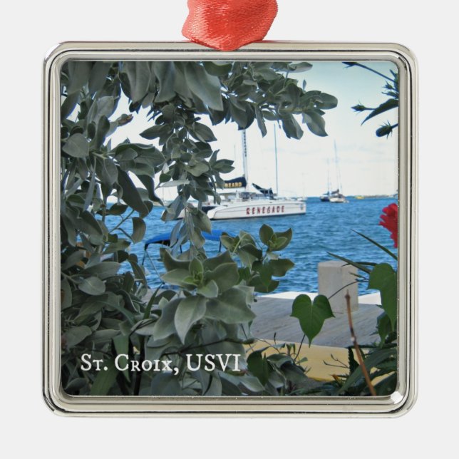 St. Croix USVI Metal Ornament (Front)