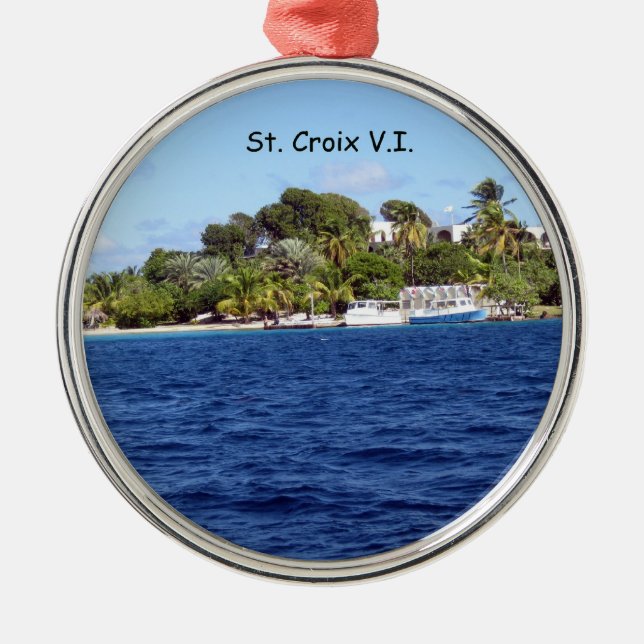 St. Croix V.I. Metal Ornament (Front)