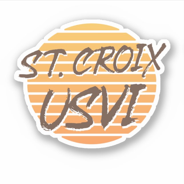 St. Croix Virgin Islands  Sticker (Front)