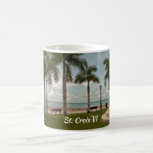 St Croix Virgin Islands Tropical Palms Beach Coffee Mug