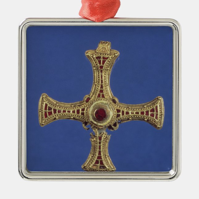 St. Cuthbert's Cross Metal Ornament (Front)