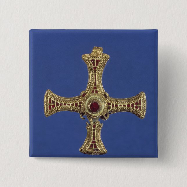 St. Cuthbert's Cross Pinback Button (Front)