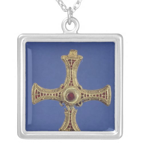 St Cuthberts Cross Silver Plated Necklace