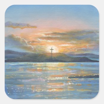 St.cuthbert's Isle Square Sticker by jenniemclaughlin at Zazzle