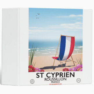 St Cyprien, Roussillon France travel poster 3 Ring Binder