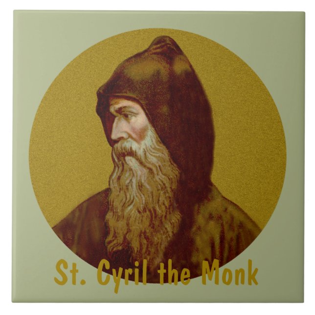 St. Cyril the Monk (M 002) Ceramic Tile (Front)
