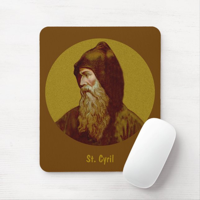 St. Cyril the Monk (M 002) Vertical Mouse Pad (With Mouse)