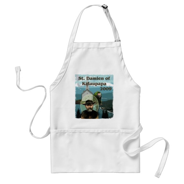 St. Damien of Kalaupapa, Molokai, Hawaii Adult Apron (Front)