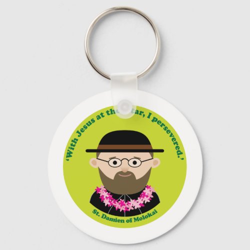 St Damien of Molokai Keychain