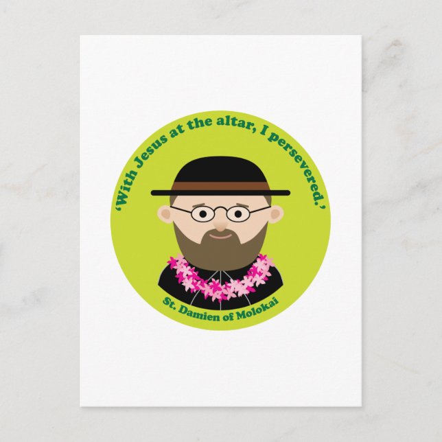 St. Damien of Molokai Postcard (Front)
