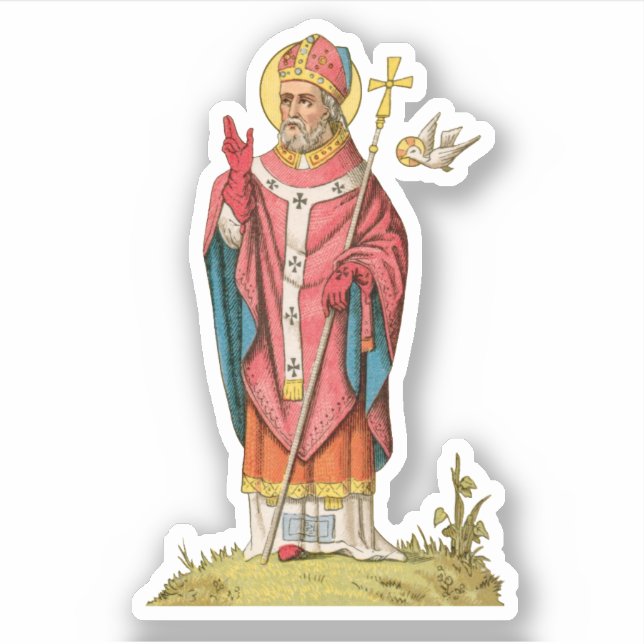 St. David of Wales (P 001) 1-Up - Contour Sticker (Front)