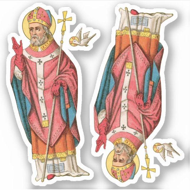 St. David of Wales (P 001) 2-Up - Contour Sticker (Front)