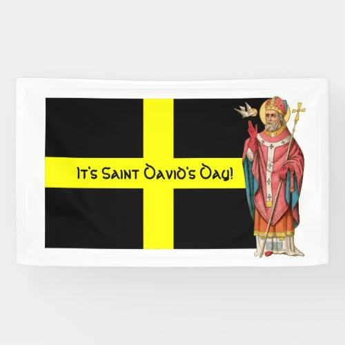 St David of Wales P 001 and His Flag Banner