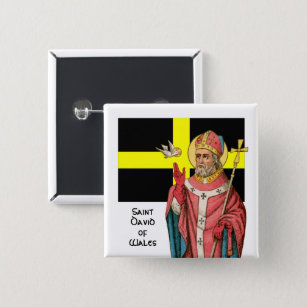 St. David of Wales (P 001) and His Flag Button