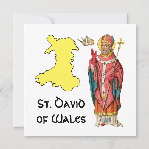 St David of Wales P 001 with Outline Map
