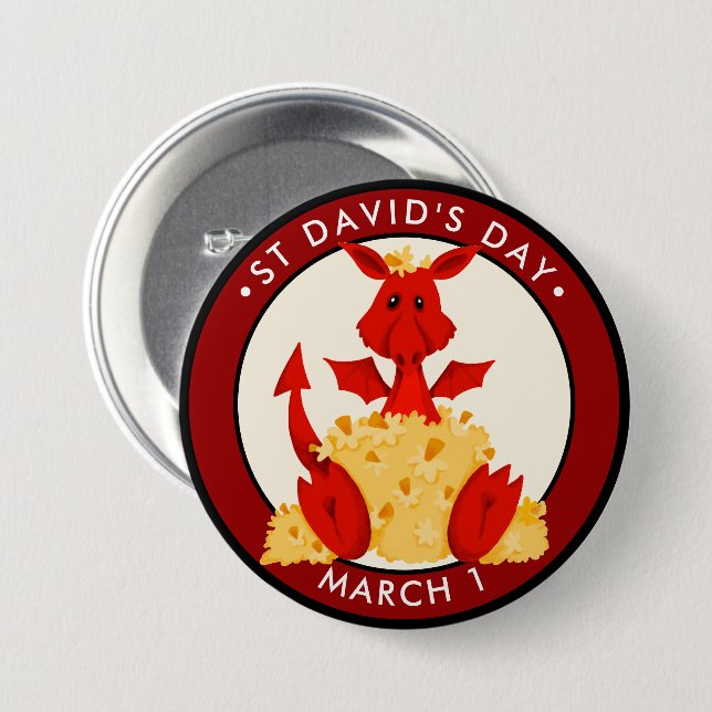 St. David’s Day Button (Front & Back)