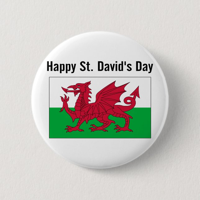 St. David's Day 2 Pinback Button (Front)