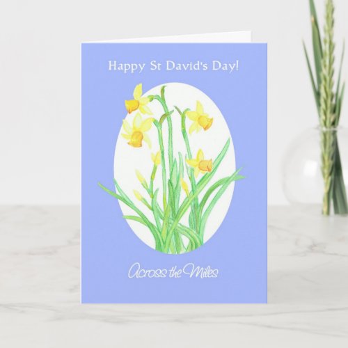 St Davids Day Daffodils Card Across the Miles Card